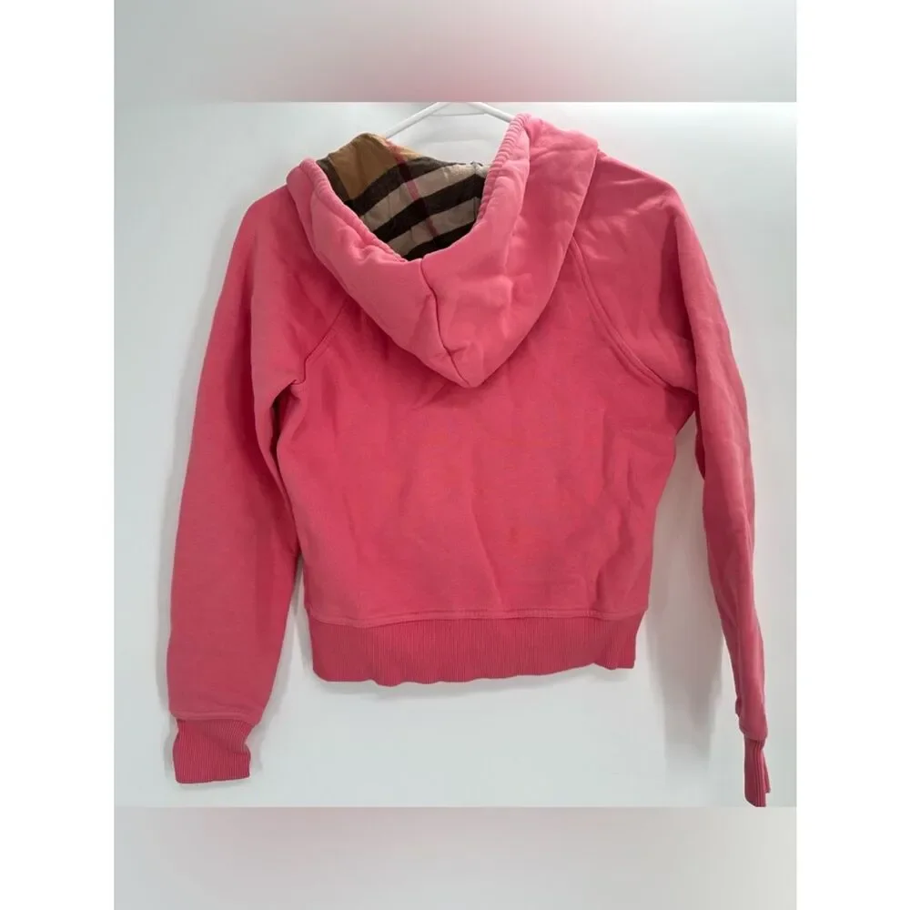 Burberry Pink Zip-Up Hoodie Kids Size XS
